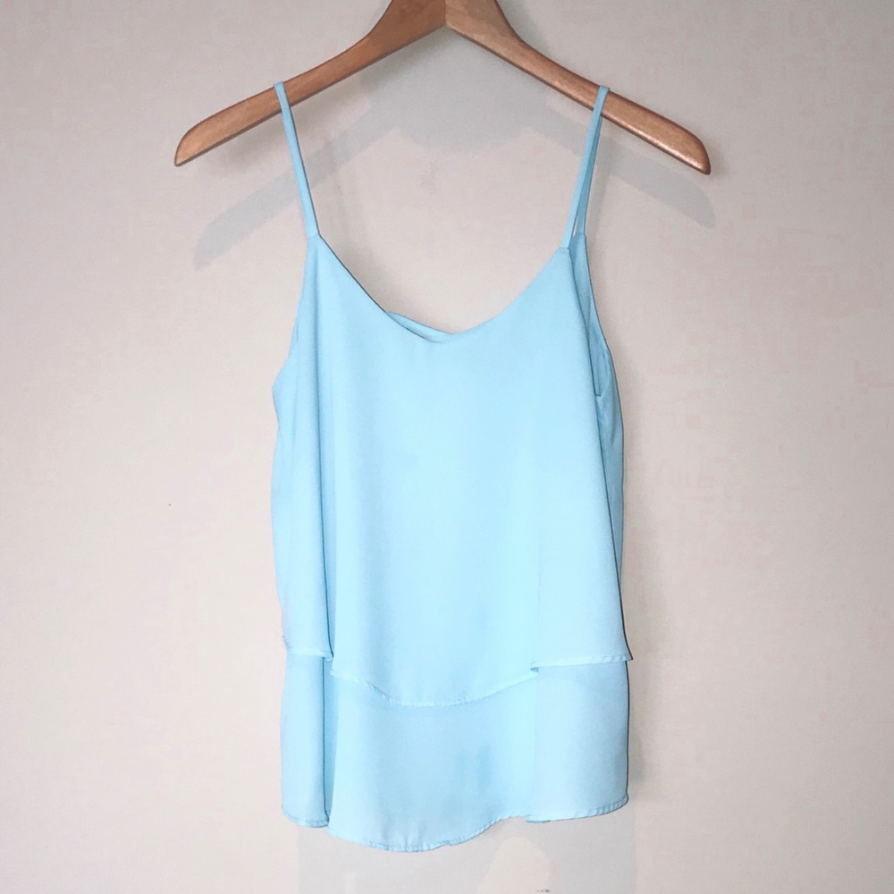 Light blue strappy top